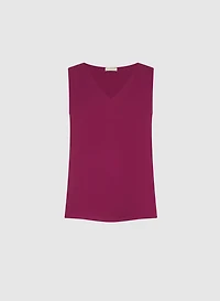 Sleeveless V-Neck Blouse