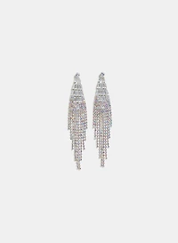 Boucles d'oreilles en cascade de cristaux