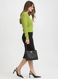 High-Rise Pencil Skirt