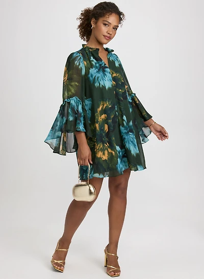 Floral Bell Sleeve Dress