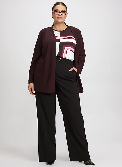 Open Front Jacket & Olivia Wide-Leg Pants
