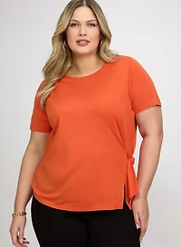 T-shirt noué en jersey flamm