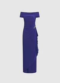 Off-The-Shoulder Fitted Dress