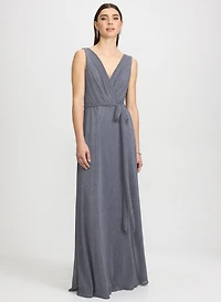 Robe plissée scintillante