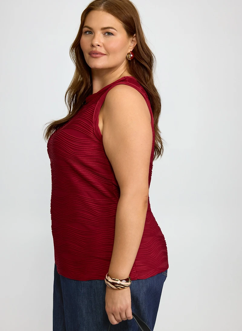 Textured Sleeveless Top