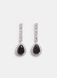 Boucles d'oreilles pendantes à zircons cubiques