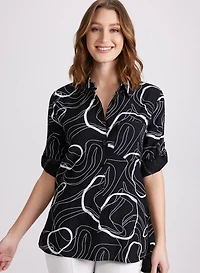 Swirl Print Blouse