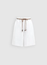 Short à enfiler ceinture en corde