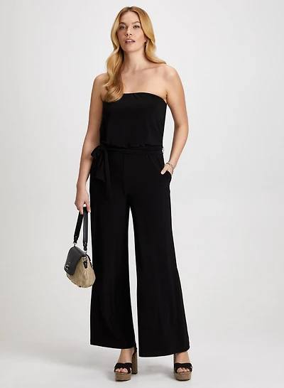 Strapless Wide-Leg Jumpsuit