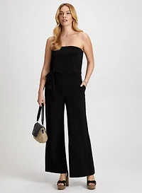 Strapless Wide-Leg Jumpsuit