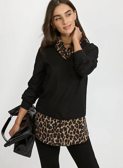 Illusion Animal Print Top