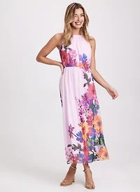 Robe en chiffon à imprimé floral