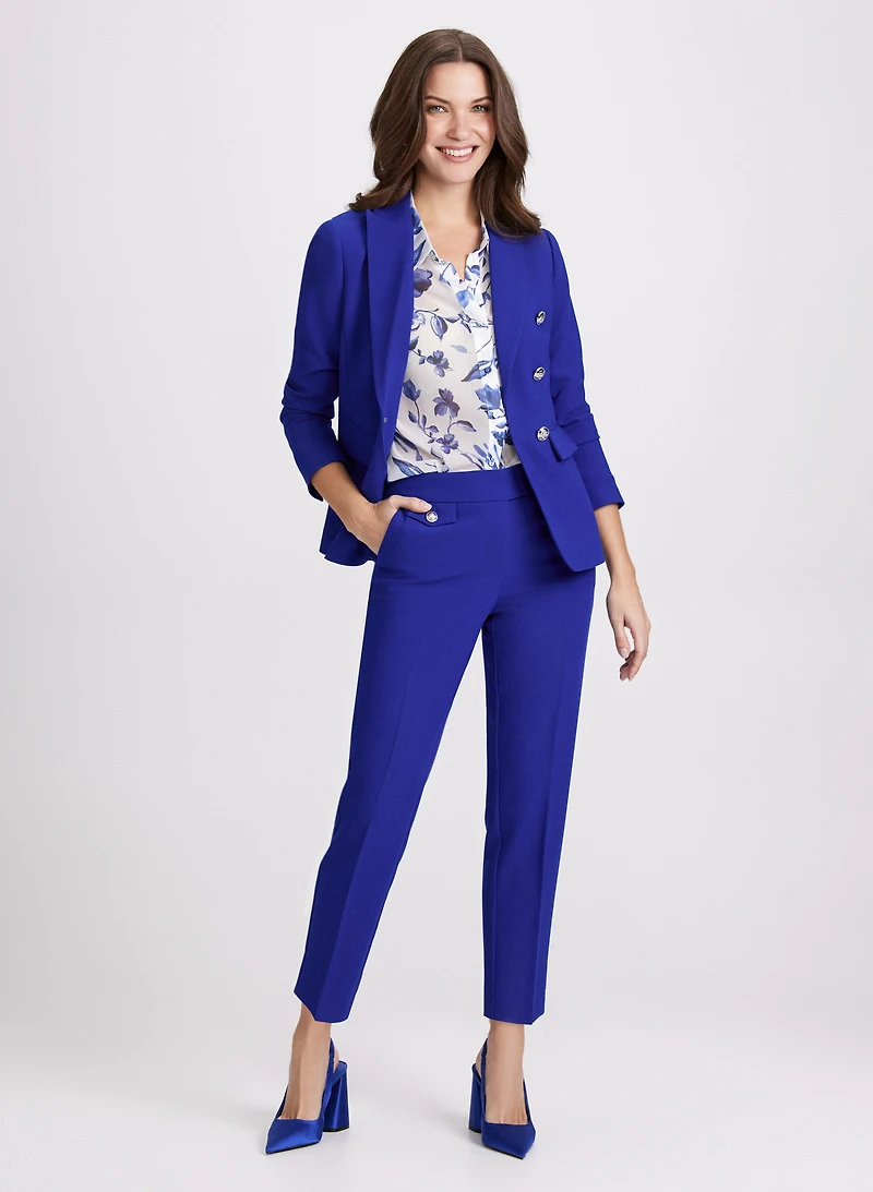Button Detail Blazer & Emma Slim-Leg Pants