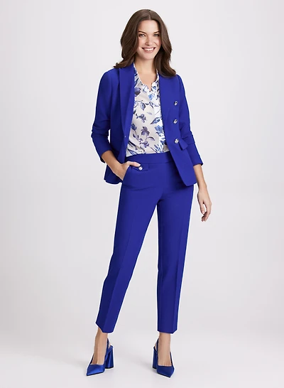 Button Detail Blazer & Emma Slim-Leg Pants