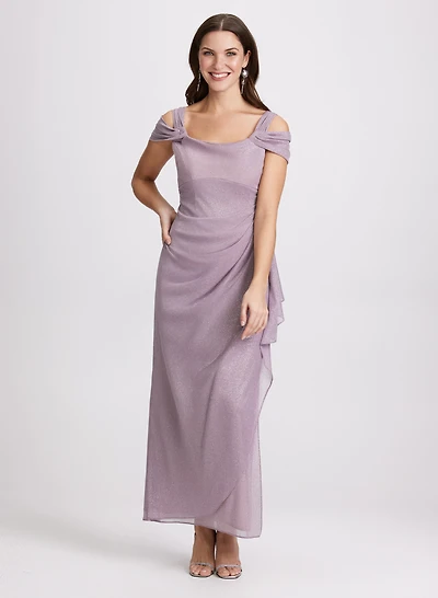 Glitter Cold Shoulder Dress