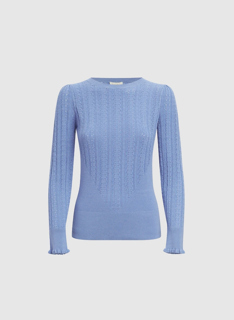 Pointelle Knit Sweater