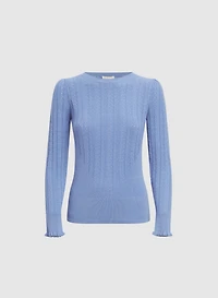 Pointelle Knit Sweater