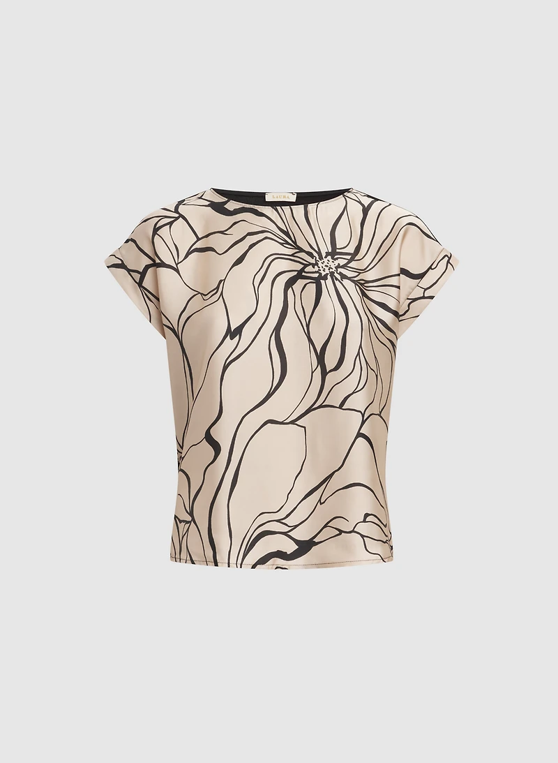 Floral Satin Top