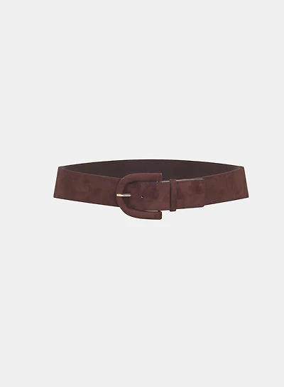 Ceinture large en suède végane