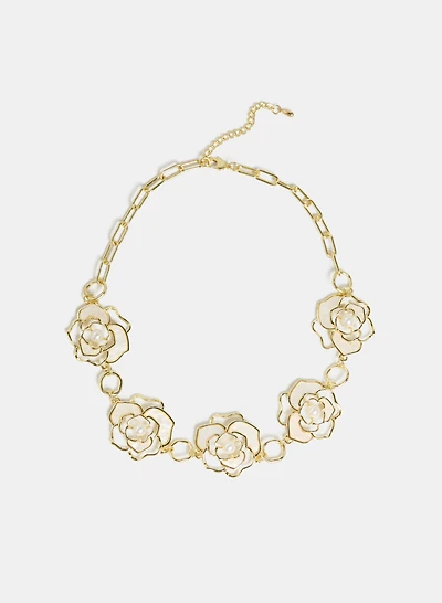 Floral Outline Necklace