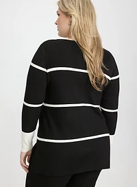 Stripe Rib Knit Sweater