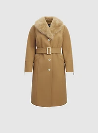 Faux-Fur Collar Coat