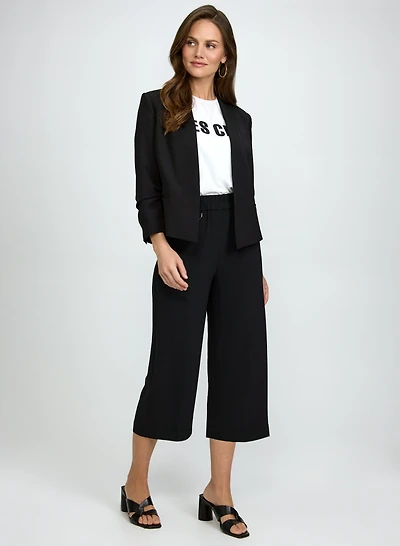 Open Front Jacket & Wide-Leg Capris