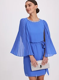 Robe en chiffon à détails cristaux