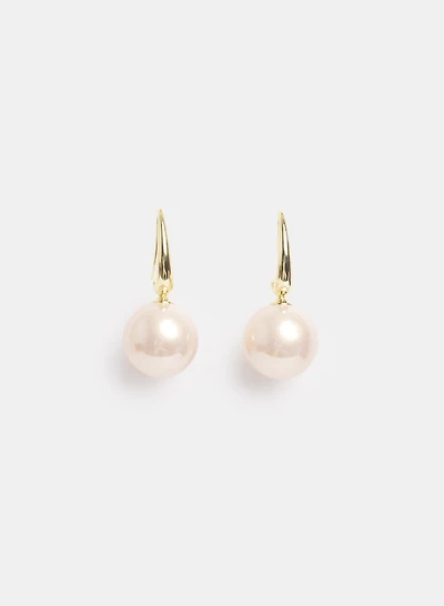 Boucles d'oreilless pendantes à perle