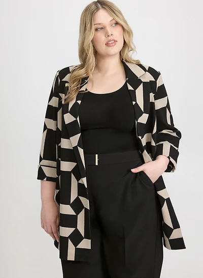 Veste à motif géométrique