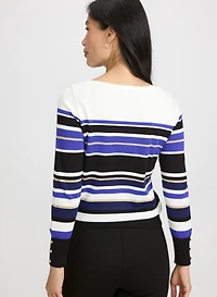 Metallic Striped Sweater