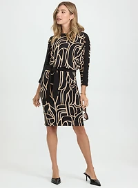 Robe en jersey à motif géométrique