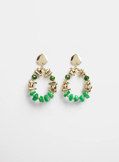 Beaded Hoop Earrings