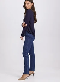 Rhinestone Embellished Jeans