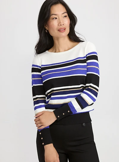 Metallic Striped Sweater