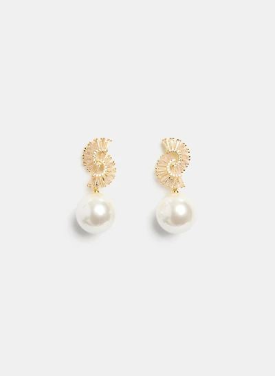 Boucles d'oreilles pendantes à perle