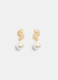 Boucles d'oreilles pendantes à perle