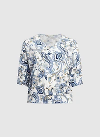 Paisley Print Top