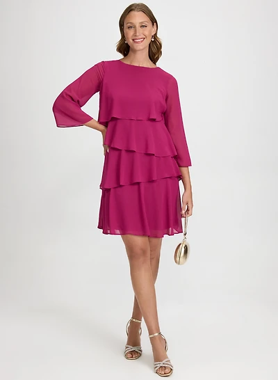 Tiered Chiffon Dress