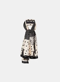 Foulard soyeux à motif pois