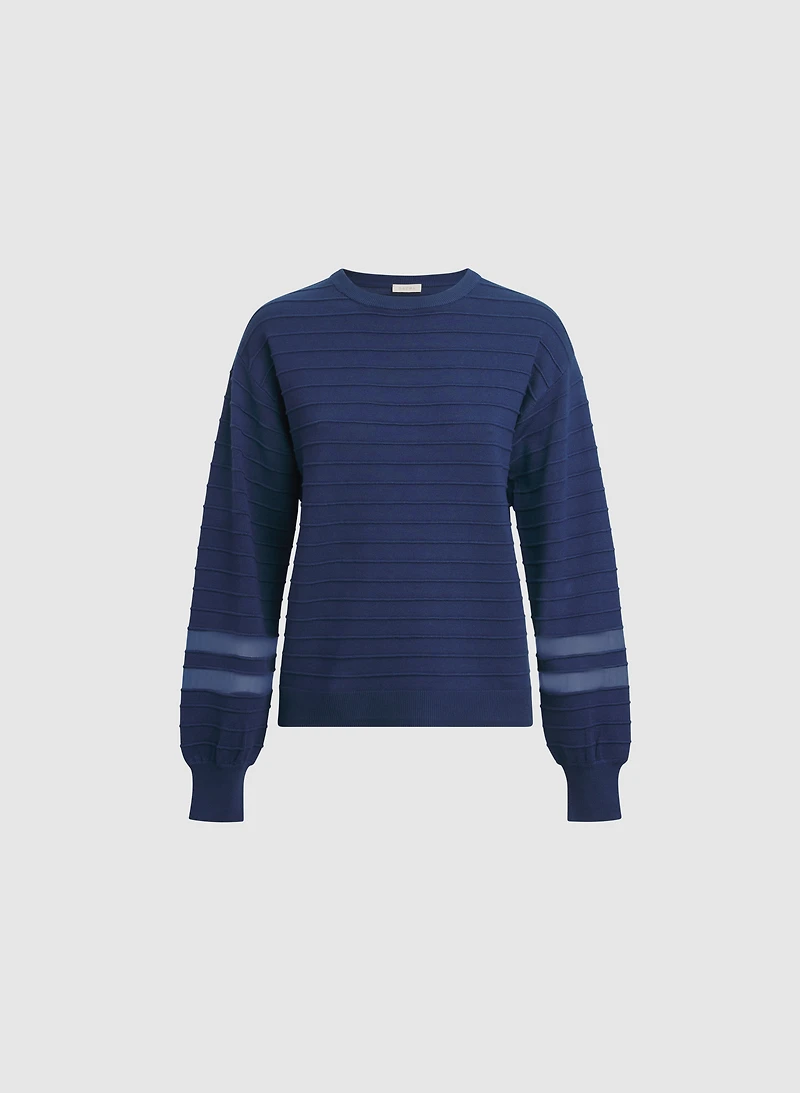 Sheer Detail Pullover