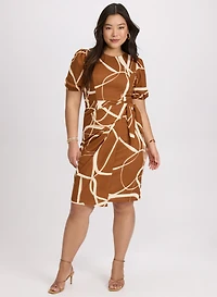 Abstract Self-Tie Dress