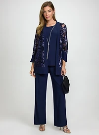 Ensemble de veste, débardeur et pantalon