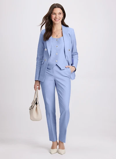 Mid-Length Blazer & Emma Slim-Leg Pants
