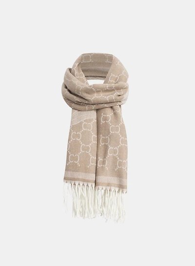 Two-Tone Floral Scarf