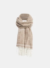 Two-Tone Floral Scarf