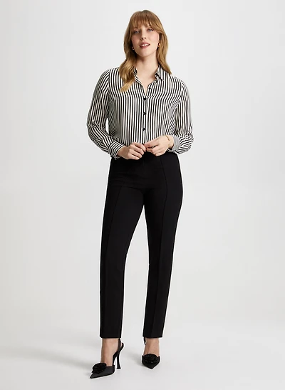 Striped Shirt & Slim Leg Pants
