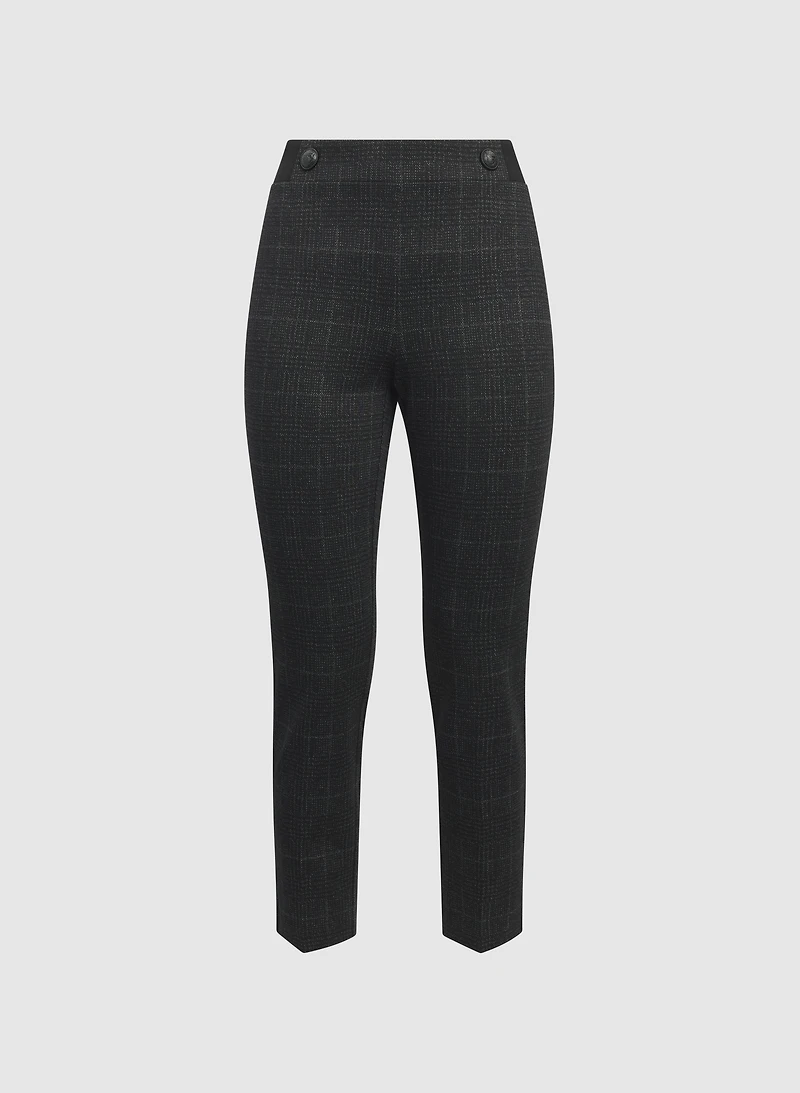 Pantalon Sofia étroit à motif carreauté