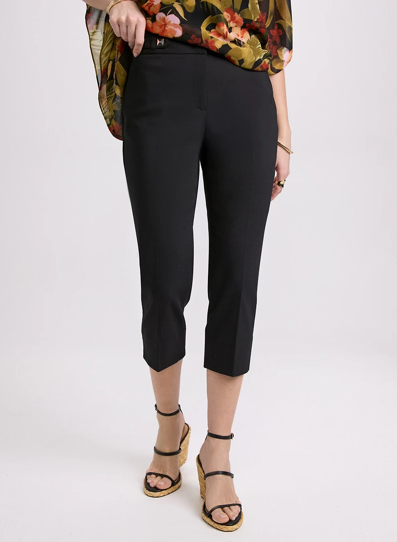 Studded Cotton-Blend Capris