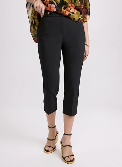 Studded Cotton-Blend Capris